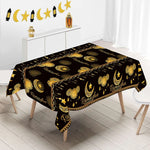 nappe table ramadan islamique motifs dorés étoiles lanternes fleurs İslam deco fête İslamique