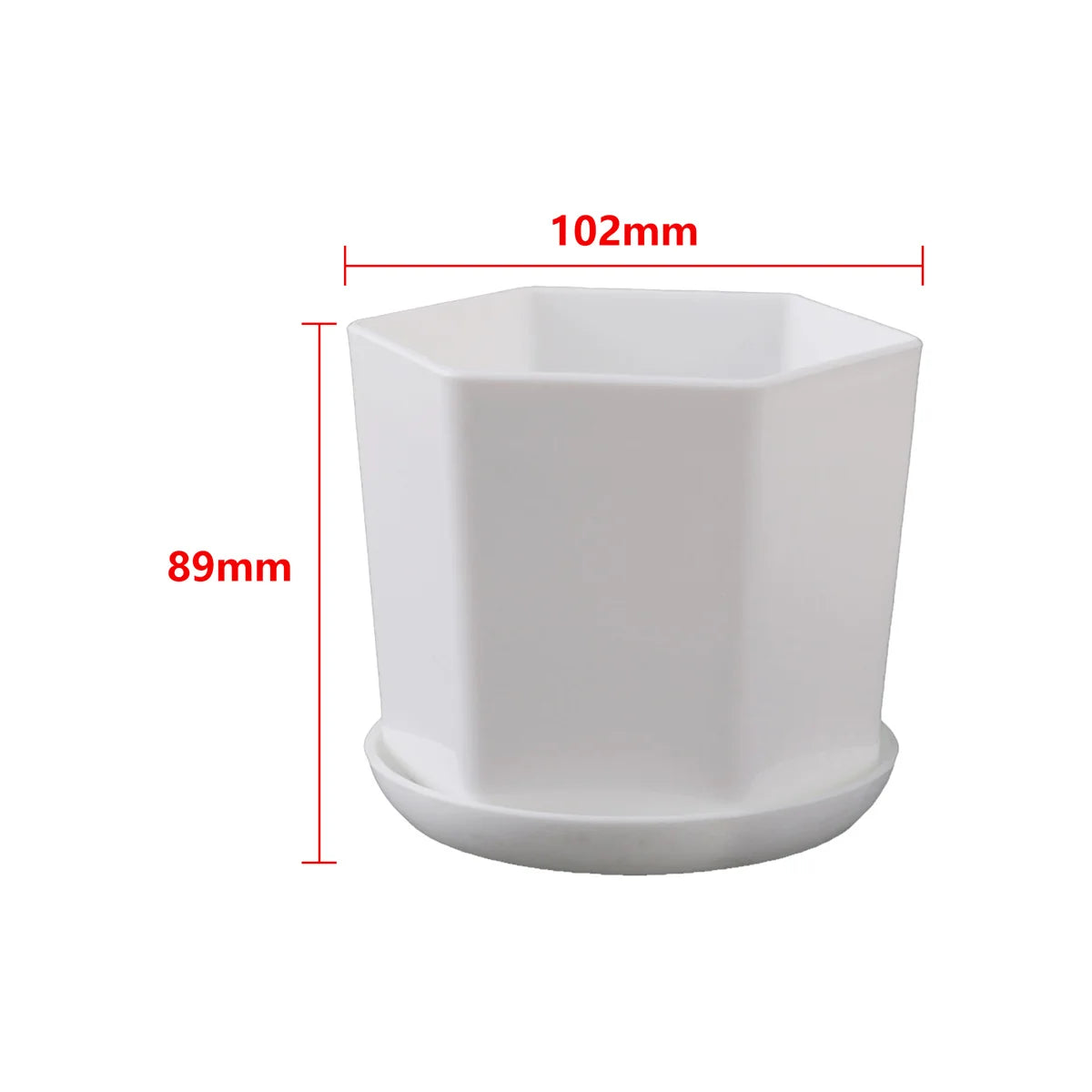 pots fleurs modernes blancs soucoupe plante verte intérieur extérieur hexagon rond polygonaux