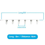 rideau blanc transparent moderne clips fenêtre 2m 4m 6m 8m