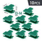 clips fixation plantes vertes pratique robustes 10 pièces opaques vert plat lisse clips support