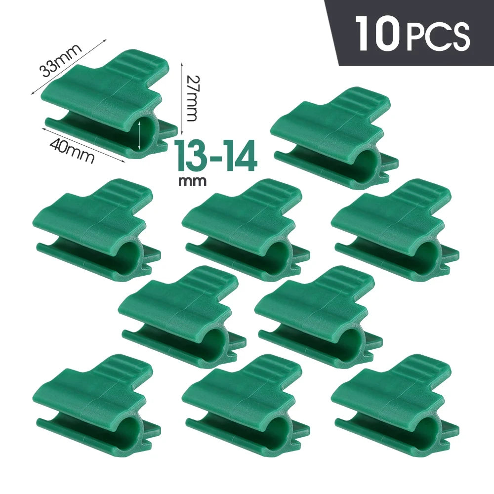 clips fixation plantes vertes pratique robustes 10 pièces opaques vert plat lisse clips support