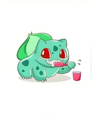 toile coton moderne dessins animés pikachu bulbasaur décoration salle bain blanc cadre noir
