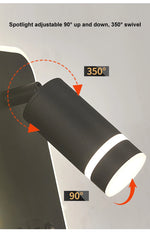 Lampes murales LED modernes prise USB éclairage ambiant noir blanc doré