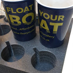support gobelets mousse alvéolée plateau verres tasses bouteilles caravane camping rangement multifonction noir transparent