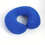 coussin voyage bleu rouge gris texturé ergonomique fixations portable polyeste pvc