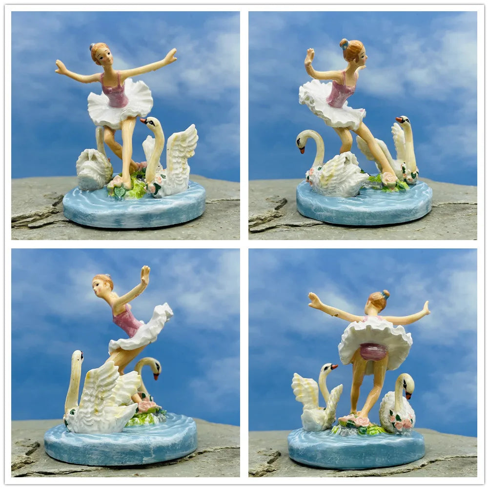 figurines miniatures vintage blanc rose vert bleu détails fins texture mat accessoires chapeaux canoës