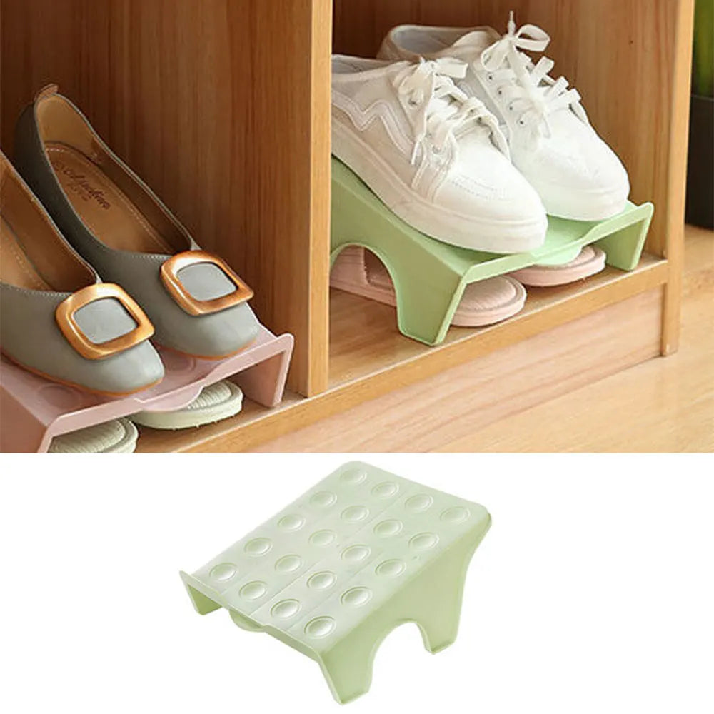 support chaussures moderne réutilisable couleur beige bleu clair rose pastel rondelles embossées opacité pratique