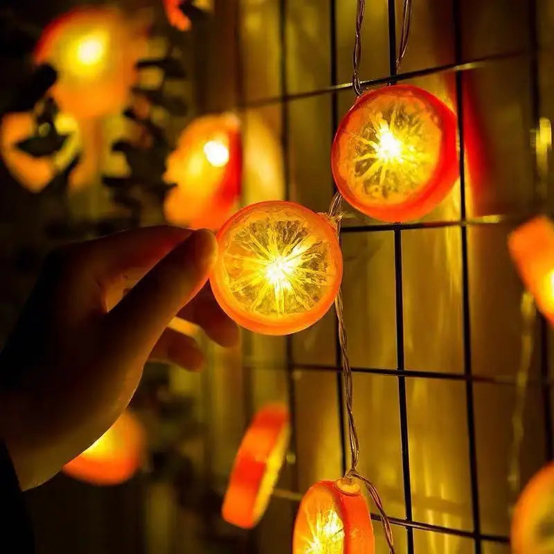 guirlande lumineuse citron orangera lime led festive chambre salon noel