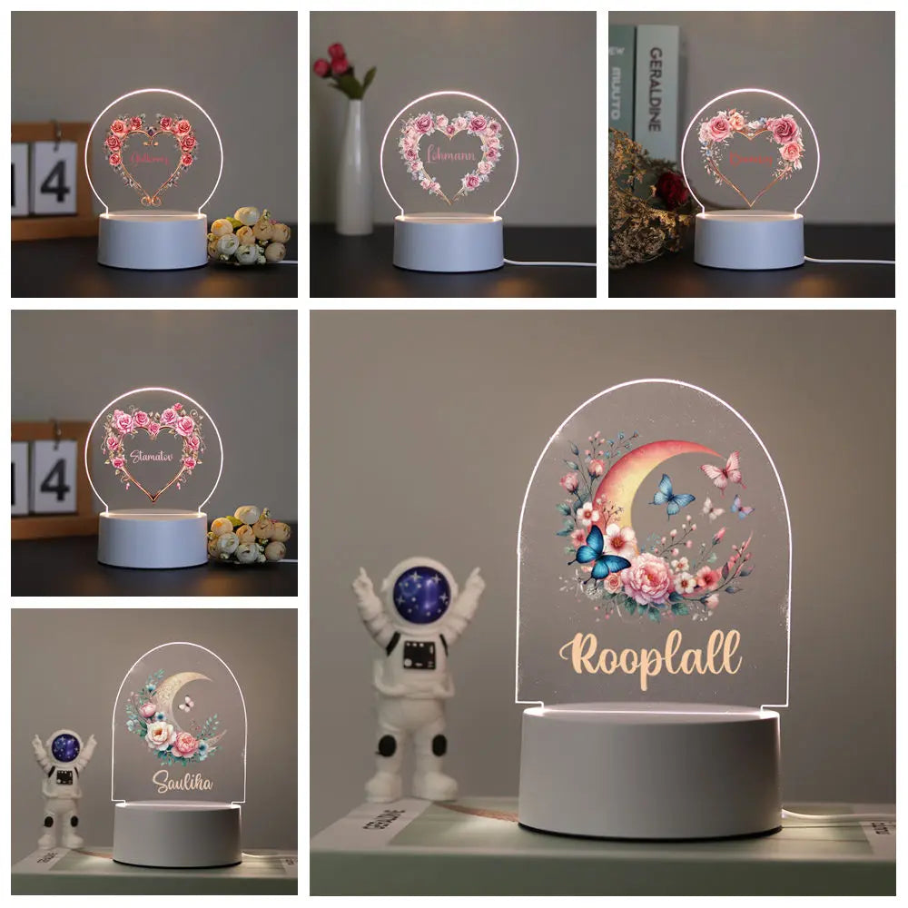 Lampe de chevet personnalisée avec prénom enfant