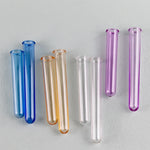 tubes essai transparents bleus oranges violets moderne acrylique supports vases