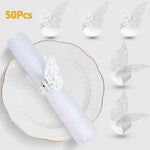 bracelets serviette or ornements géométriques élégants adhésifs mariage décoration table fournitures festive