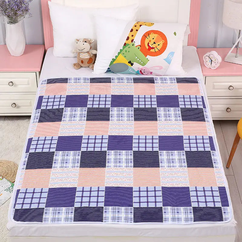 matelas langer réutilisable bébé drap lit animaux dessin animé portable changer tapis station bleu