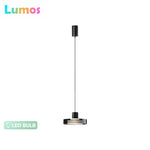lampe suspendue led moderne noir blanc transparent minimaliste interrupteur bouton acrylique verre chambre salon