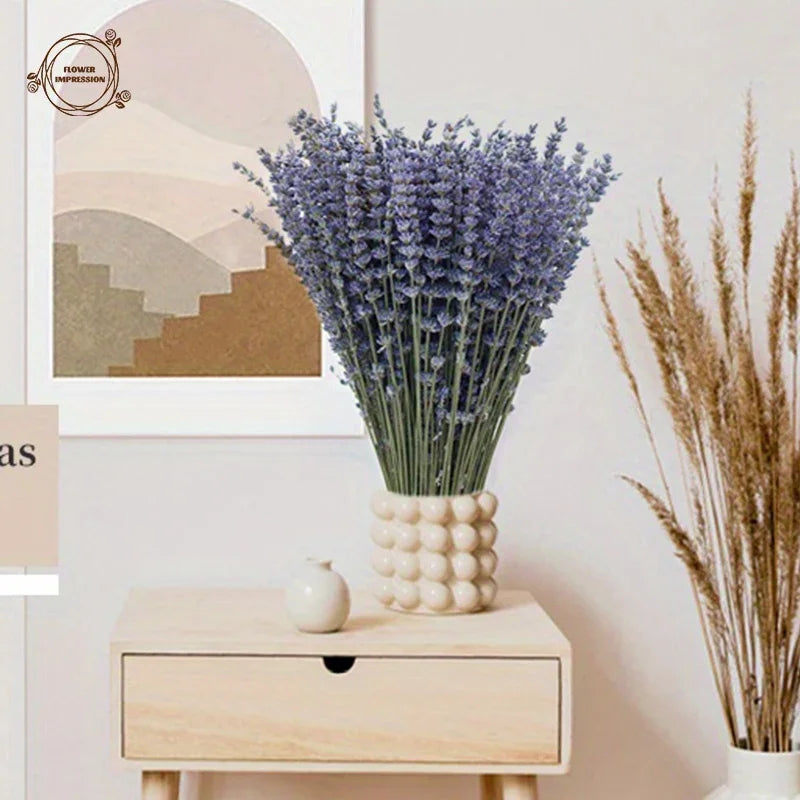 bouquet lavande séchée naturelle fleurs vertes violettes décoration intérieure rustique love life flowers événement
