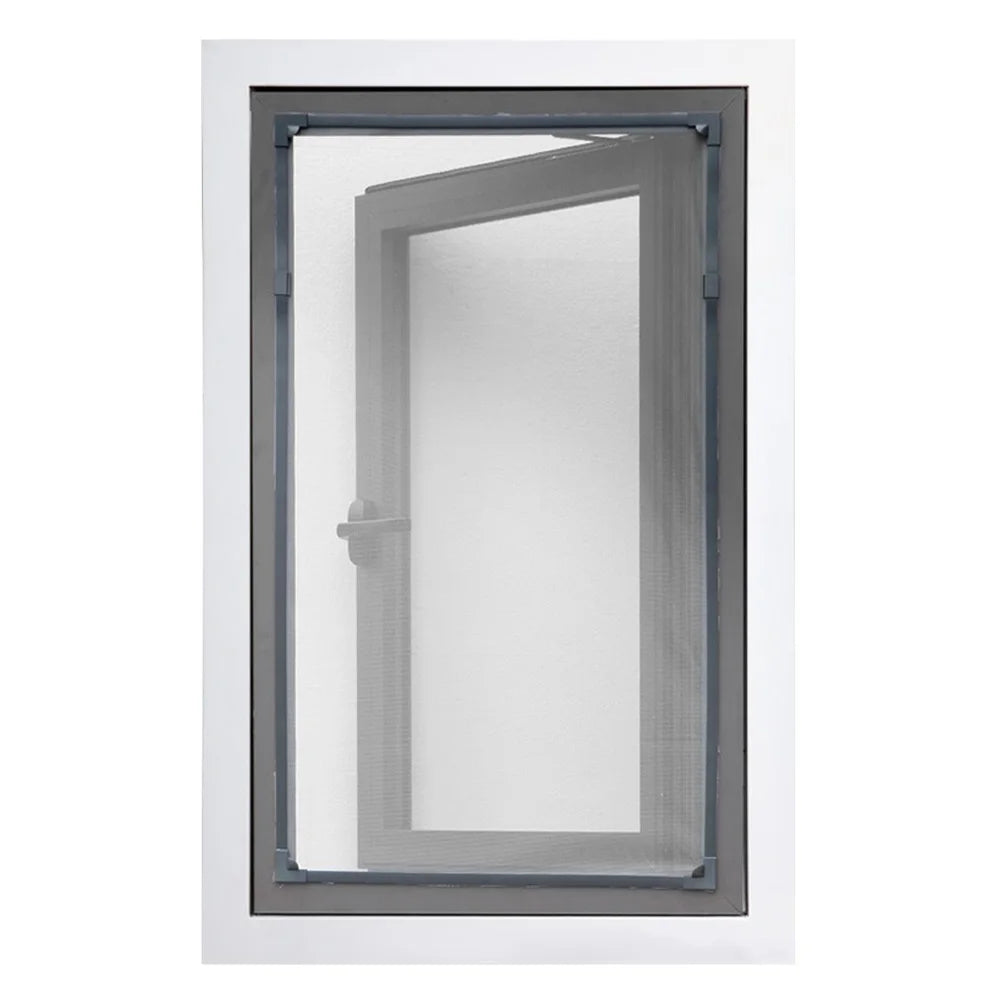 filet fenêtre aimants gris maille fine moderne anti moustiques lavable réglable porte fenêtre polyester