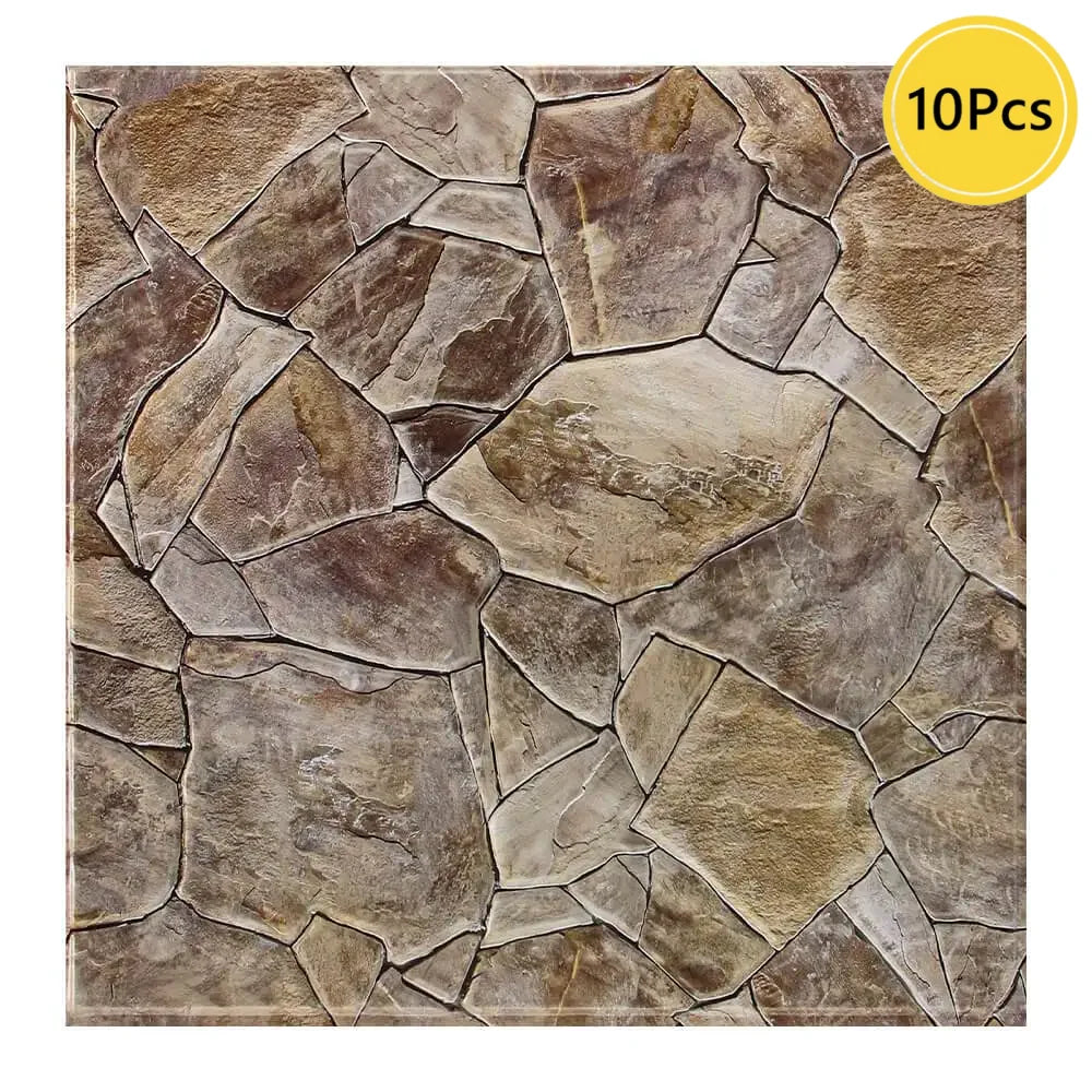 panneau mural 3d adhésif imitation briques moderne marron beige gris imperméable
