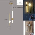 lampe suspendue moderne blanche dorée minimaliste salon chambre éclairage deux sources lumineuses