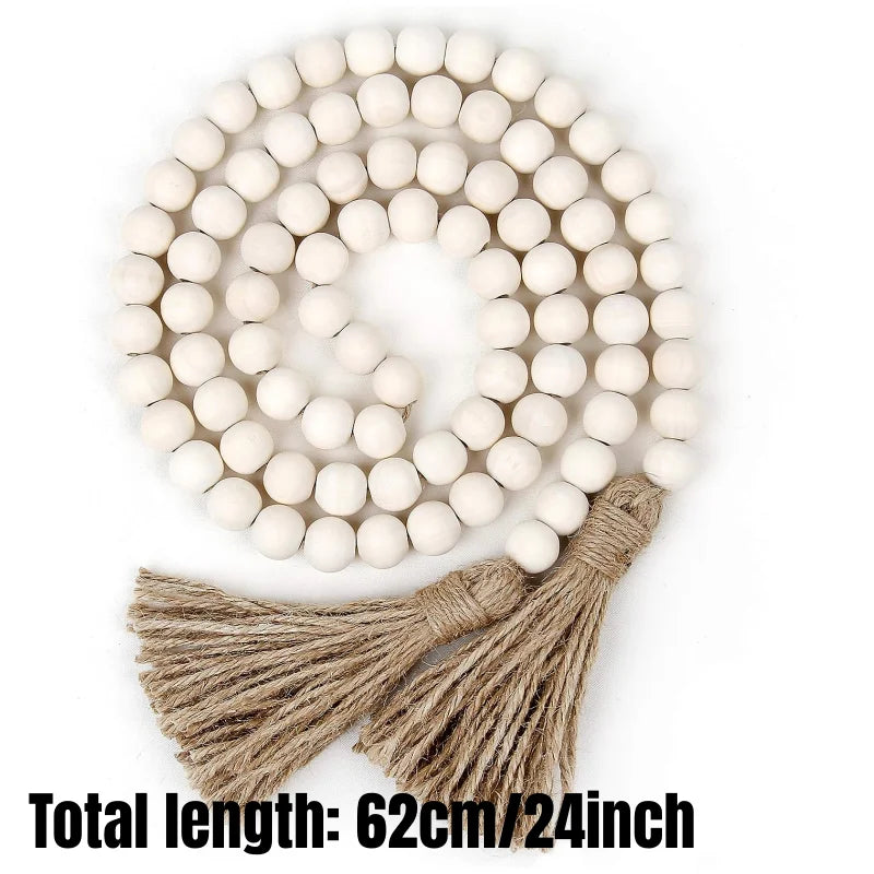 bracelet boho chic rondes tassel corde naturelle gris clair marron foncé