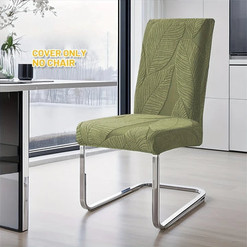 housses chaise feuilles imprimées gris moderne protection durable 38 48cm fixations élégantes 1pc 6pcs