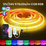 Bande LED COB 576 diodes/mètre éclairage homogène