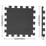 tapis sol noir texture géométrique moderne 10mm épaisseur pvc antidérapant 16 pièces