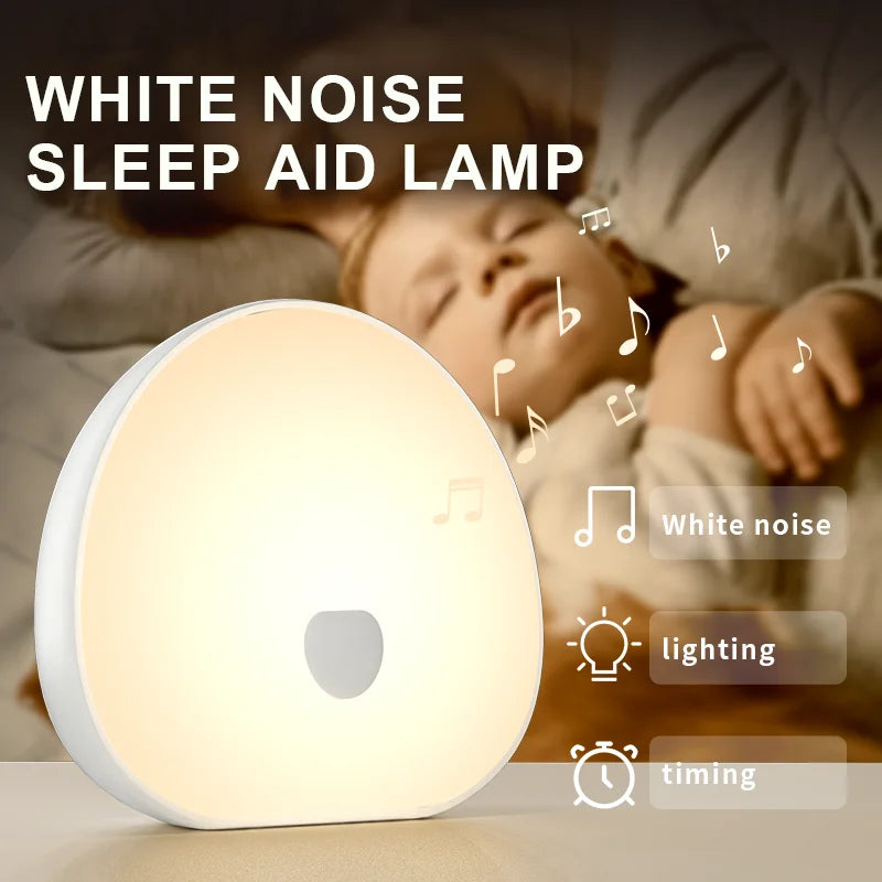 veilleuse coeur lampe chevet blanc moderne 10 couleurs sons blancs naturels minuterie rechargeable