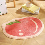 tapis décoration maison jaune rose orange blanc dessin animé souriant imperméable salle bain porte