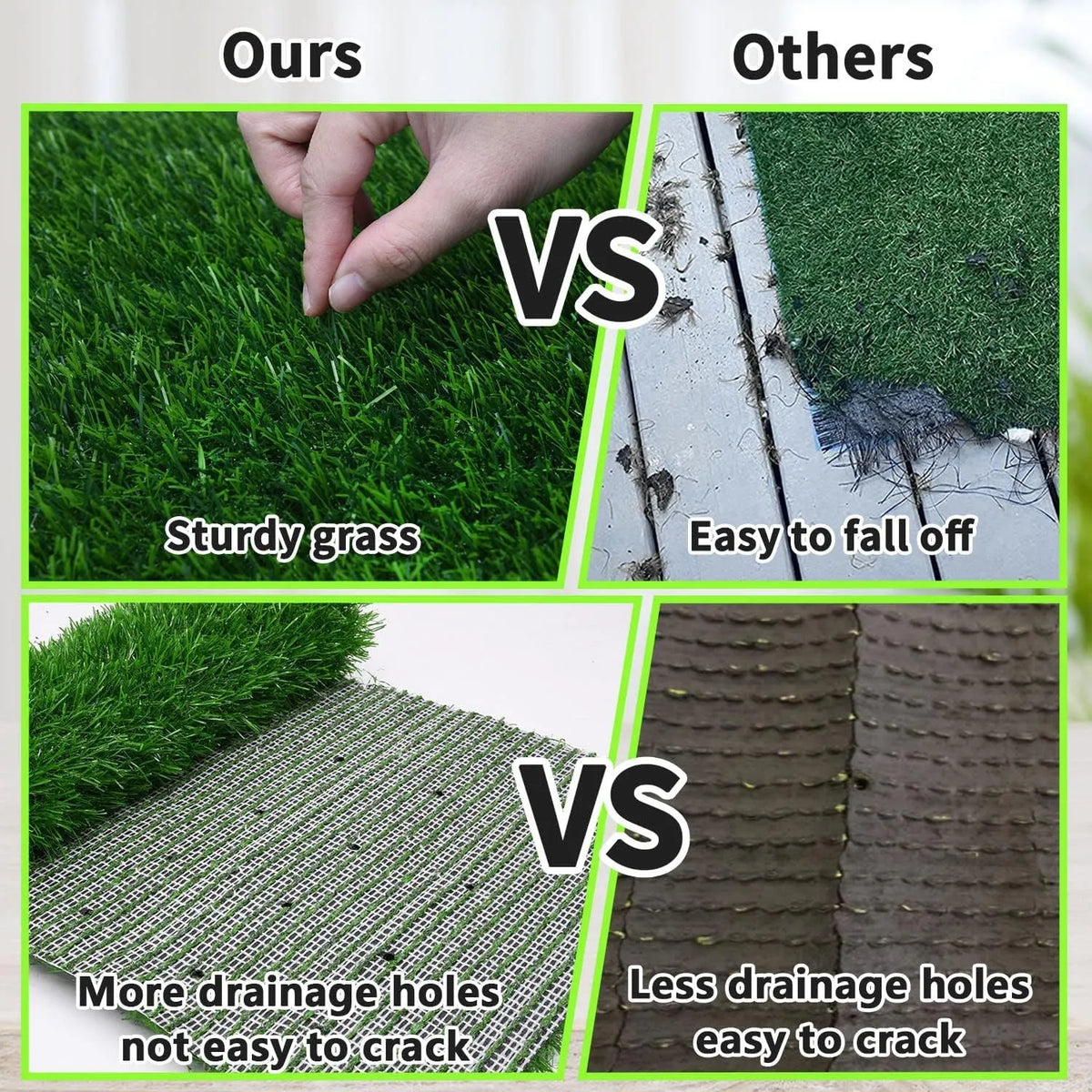 tapis imitation herbe antidérapant lavable chiens décoration toilettage écologique dense vert
