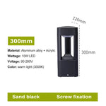 lampe sol moderne noire ip65 aluminium 30cm 90cm minimalisteextérieur led paysagerectangulaire