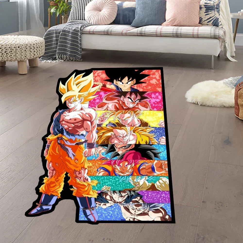 tapis multicolore dragon ball personnages manga moderne 100cm 120cm 150cm 60cm 80cm