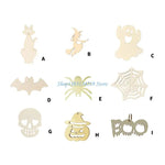 décorations halloween bois citrouille souris fantôme crâne chapeau sorcière texte boo fil suspension thèmes