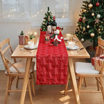 chaise table arbre noel brodé peluche relief couverture table noel nappe rectangulaire salle manger
