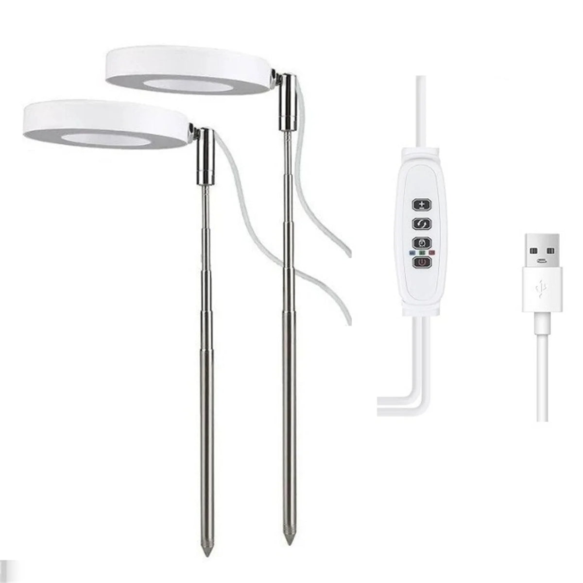 lampe led plante blanc moderne modes luminosité usb 48 leds fcc