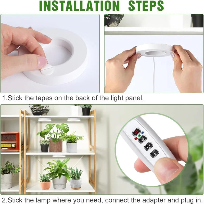 lampe led intérieure plante blanc moderne adhésif usb réglable 5v 80lm/w 72leds