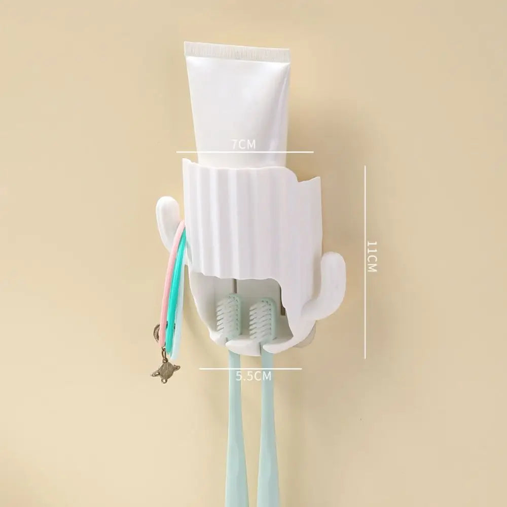 porte brosses dents moderne adhésif cactus vert rose bleu chambre salle bain