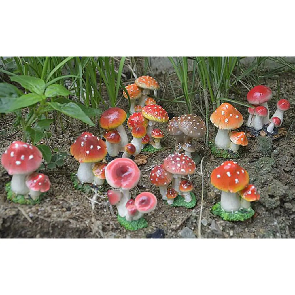 ornements jardin champignons décorations maison table sculptures pelouse extérieures figurines résine miniatures