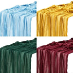 nappe plissée semi transparente polyester coton multicolore décoration noël fête mères bohème festive