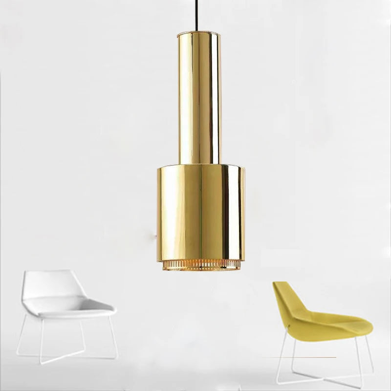 Suspension lumineuse moderne or noir blanc éclairage chambre salon minimaliste