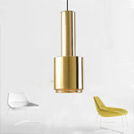 Suspension lumineuse moderne or noir blanc éclairage chambre salon minimaliste