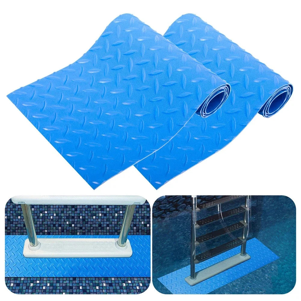 tapis antidérapant bleu diamanté piscine protection sol fond marin opalescent