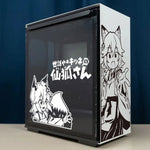 autocollants decoratifs anime blanc noir boitier pc films metallises opacite moderne stylise