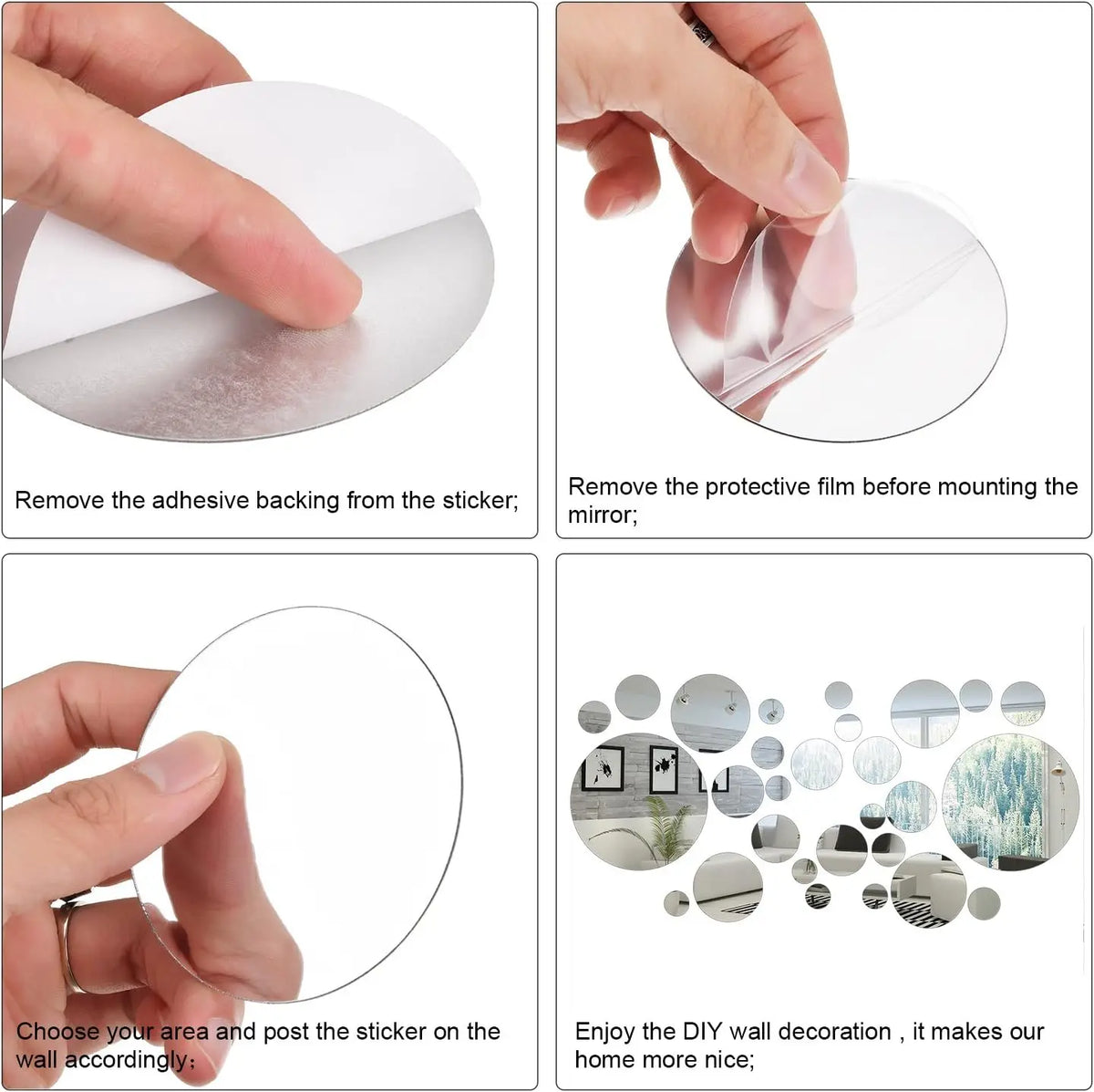 Effet agrandissant du miroir rond dans un salon moderne