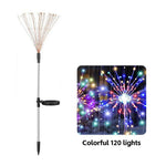 décoration extérieure solaire guirlande led pissenlit feu d'artifice multicolore festive jardin mariage