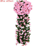 guirlande artificielle violettes fleurs modernes decoration maison intérieure 80cm boite