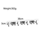 porte ustensiles mural crochet support rangement metal acier inoxydable moderne utilitaire argenté bois