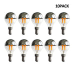 ampoules led dorées argentées vintage e14 e12 opalescentes modernes 400 lumens 4w