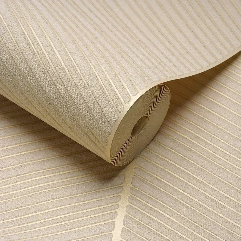 papier peint moderne rayé velours daim bleu gris beige résistant l'humidité anti moisissure soundproof