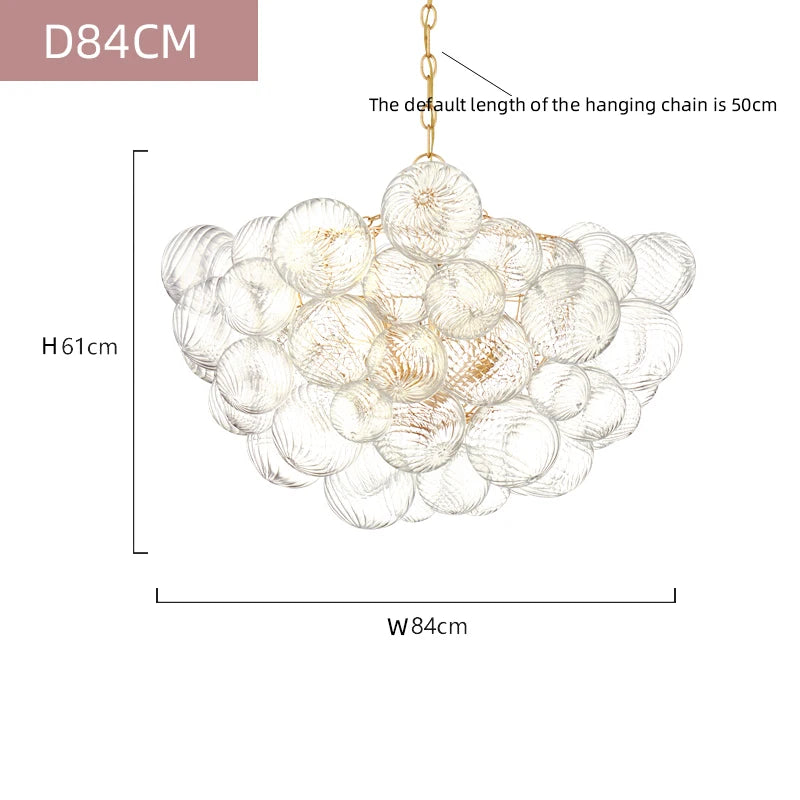 lustre moderne transparent doré ronds striés salon chambre élégant ampoules chaines led