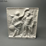 décoration statue plâtre hercule antique relief classique figures humaines texture vintage blanc gris