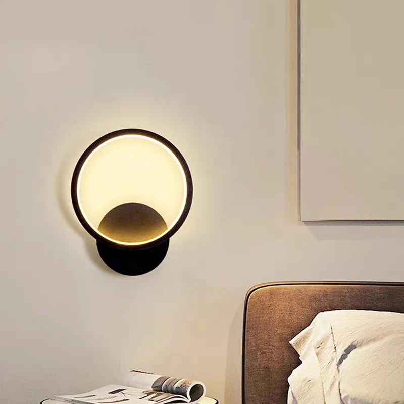 lampes murales modernes rondes carrées métal blanc noir minimaliste